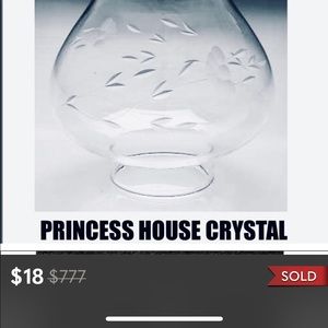 VINTAGE 1970 PRINCESS HOUSE ETCHED CRYSTAL